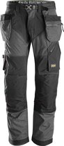 Snickers FlexiWork Stretch Werkbroek+ holsterzakken 6902 - Mannen - Staalgrijs/Zwart - 54