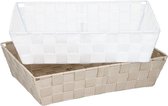 Bath & Shower Opbergmand 35 X 26 Cm Bamboe Wit