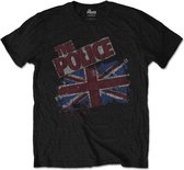 The Police Heren Tshirt -M- Vintage Flag Zwart