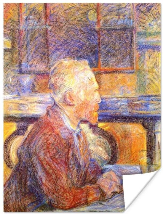 Poster Portret van Henri de Toulouse-Lautrec - Vincent van Gogh - 60x80 cm  | bol.com