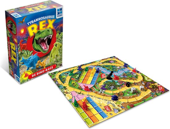 Boek: Tyrannosaurus-Rex - De Dino Race - Bordspel - Dinosaurus - Spannend race avontuur tegen de Tyrannosaurus Rex, geschreven door Megableu