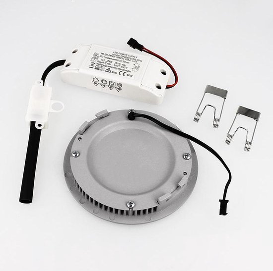 LED-Downlight 12cm aluminium inbouw 8W 2900K IP44 dimbaar | bol.com