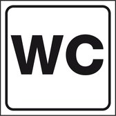 WC deur sticker, zelfklevende folie 400 x 400 mm