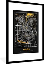 Cadre photo avec affiche - Carte - Goes - Or - Zwart - 80x120 cm - Cadre pour affiche