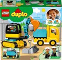 LEGO DUPLO Truck & Graafmachine met Rupsbanden - 10931