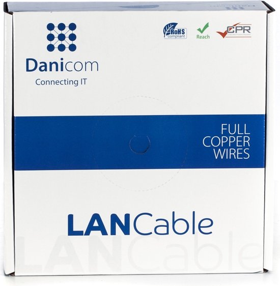 DANICOM CAT6A S/FTP 50 meter kabel op rol stug - LSZH (Eca) | bol.com