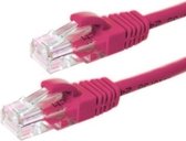 UTP CAT5e patchkabel / internetkabel 0,25 meter roze - 100% koper - netwerkkabel