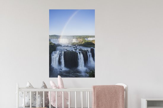 Stickers muraux - Film autocollant - Arc-en-ciel sur les chutes d'Iguaçu au Brésil - 60x90 cm - Film adhésif - Stickers muraux Chambre d'enfant - Papier peint autocollant - Papier peint autocollant - Film autocollant