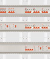 3 fase groepenkast met 6 licht groepen en 6 krachtgroepen