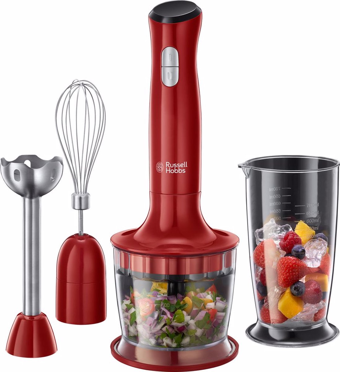 Russell Hobbs 24700-56 Desire 3-in-1 Staafmixer - Rood | bol.com