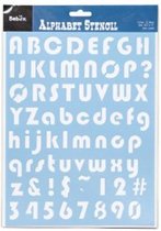 Alfabet+cijfers 4 Ami stencil A4