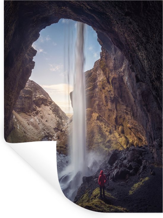 Sticker Muursticker Chutes d'eau - Taille cascade - 120x160 cm - film adhésif autocollant - sticker mural repositionnable XXL /