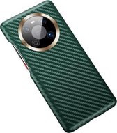 Voor Huawei Mate 40 koolstofvezel lederen textuur Kevlar anti-fall telefoon beschermhoes (groen)