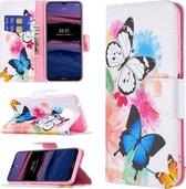 Voor Nokia G20 Gekleurde Tekening Patroon Horizontale Flip Leren Case met Houder & Kaartsleuven & Portemonnee (Vlinders)