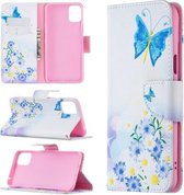 Voor LG K42 Gekleurde tekening patroon Horizontale flip lederen tas met houder & kaartsleuven & portemonnee (viooltje)
