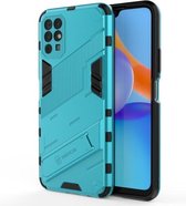 For Honor Play 5T Punk Armor 2 in 1 PC + TPU schokbestendig hoesje met onzichtbare houder (blauw)