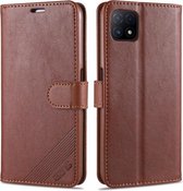 Voor OPPO A72 5G AZNS Schapenvacht Textuur Horizontale Flip Leren Case met Houder & Kaartsleuven & Portemonnee (Bruin)