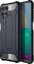 Voor Samsung Galaxy A22 4G Magic Armor TPU + PC Combinatie Case (Marineblauw)