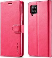 Voor Samsung Galaxy A42 5G LC.IMEEKE Kalfsstructuur Horizontale flip lederen tas met houder & kaartsleuven & portemonnee (rood)