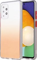 Voor Samsung Galaxy A72 Gradient Shockproof TPU + acrylbehuizing met afneembare knoppen (oranje)