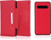 Voor Samsung Galaxy S10 5G Litchi Textuur Horizontale Flip Gesp Afneembare Magnetische PU Lederen Case met Kaartsleuven & Portemonnee & Fotolijst (Rood)