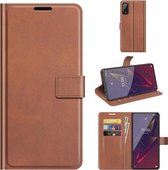 Voor Wiko Power U20 Retro Kalfspatroon Gesp Horizontale Flip Leren Case met Houder & Kaartsleuven & Portemonnee (Lichtbruin)