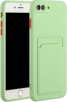 Card Slot Design Shockproof TPU beschermhoes voor iPhone 8 & 7 (groen)