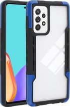 Voor Samsung Galaxy A12 TPU + pc + acryl 3 in 1 schokbestendige beschermhoes (blauw)