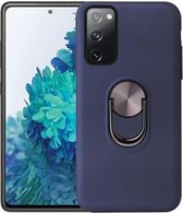 Voor Samsung Galaxy S20 FE 360 Roterende Multifunctionele Stent PC + TPU Case met Magnetische Onzichtbare Houder (Blauw)