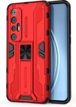 Voor Xiaomi Mi 10S Supersonic PC + TPU schokbestendige beschermhoes met houder (rood)