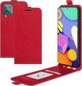 Voor Samsung Galaxy F62 / M62 R64 Texture enkele verticale flip lederen beschermhoes met kaartsleuven en fotolijst (rood)