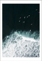 Surfs Up (70x100cm) - Wallified - Tropisch - Poster - Print - Wall-Art - Woondecoratie - Kunst - Posters