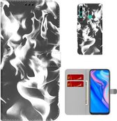 Voor Huawei P smart Z/Y9 Prime 2019 Cloud Fog Patroon Horizontale Flip Lederen Case met Houder & Kaartsleuf & Portemonnee (Zwart)