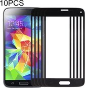 10 PCS Front Screen Outer Glass Lens voor Samsung Galaxy S5 mini (zwart)