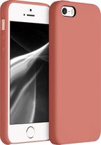 kwmobile telefoonhoesje voor Apple iPhone SE (1.Gen 2016) / 5 / 5S - Hoesje met siliconen coating - Smartphone case in zachte blos