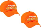 2x pièces casquette / casquette de fan des Holland - I cheer for orange - adultes - Championnat d'Europe / Coupe du monde - Casquette de supporter des Nederland / vêtements