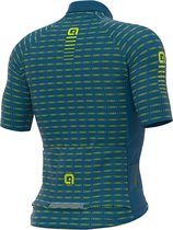 Maillot ALE Homme Manches Courtes Vert Route Blue-Fluo Yellow S