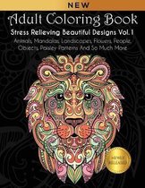Adult Coloring Book: Stress Relieving Beautiful Designs (Vol. 1)