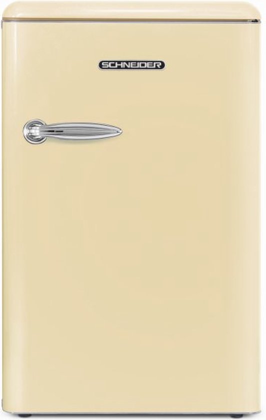 Koelkast: ​SCHNEIDER CONSUMER SCTT115VCR combi-koelkast Vrijstaand 109 l E Crème, van het merk Schneider Comsumer