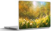 Laptop sticker - 17.3 inch - Bloemen - Zomer - Aquarel - 40x30cm - Laptopstickers - Laptop skin - Cover
