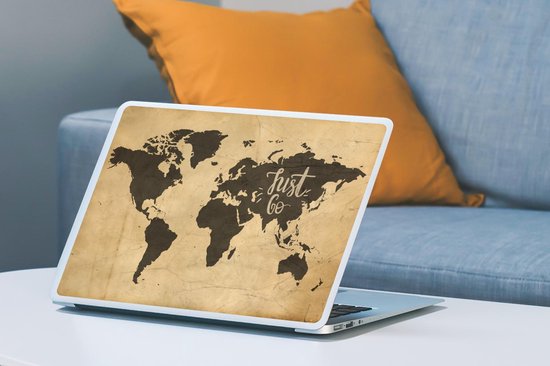 Just Go laptop skin decal
