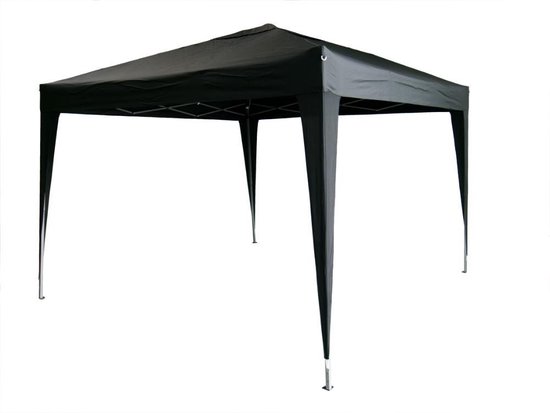 Garden Royal Partytent 3x3m Easy Up zwart met 2 zijwanden