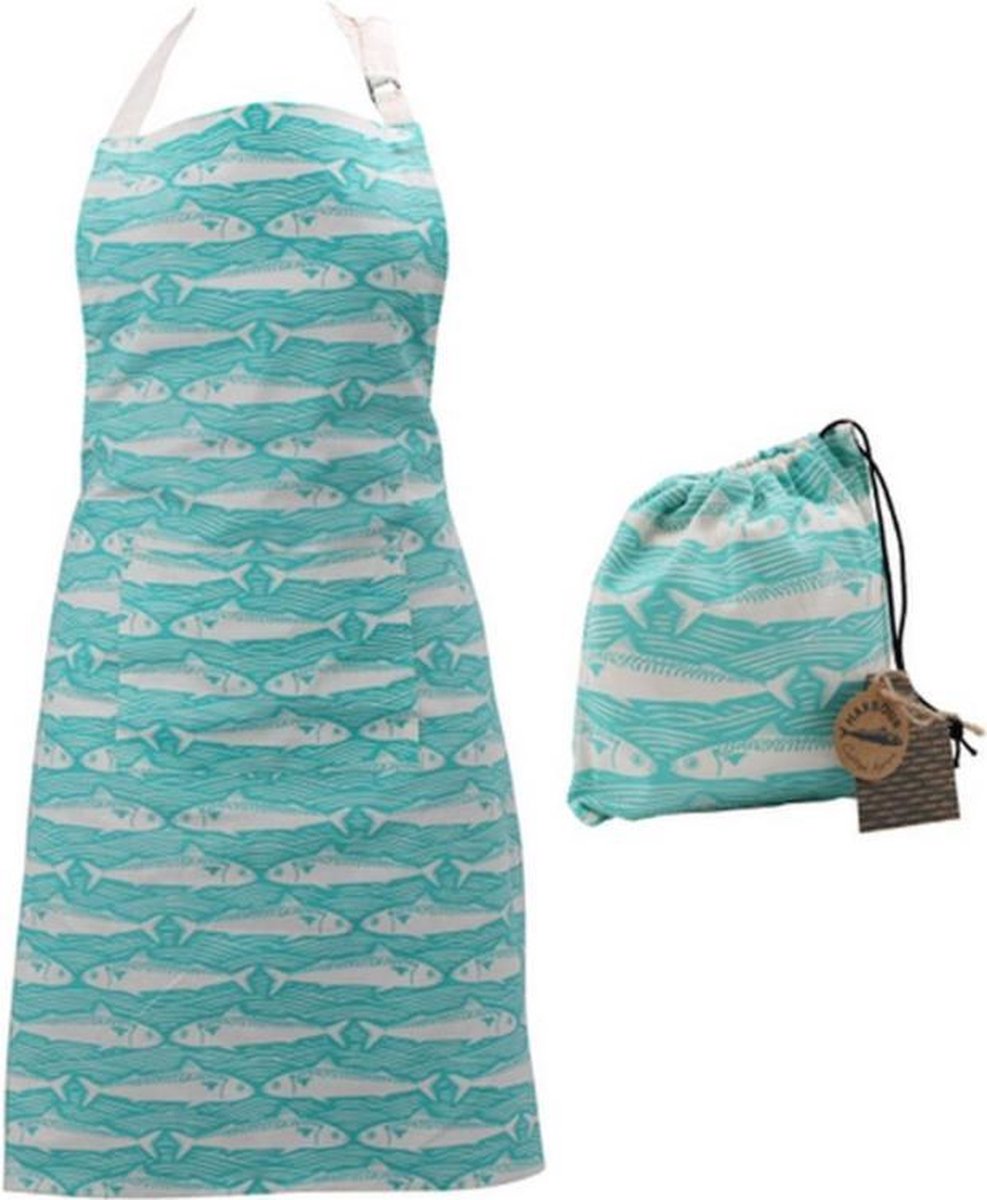 CGB Giftware Harbour Teal Fish Apron and Bag (Prod: H: 85cm W: 63cm) (Teal)