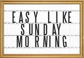 JUNIQE - Poster met houten lijst Sunday Morning -60x90 /Wit & Zwart