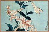 JUNIQE - Poster met kunststof lijst Hokusai - Trumpet Lilies -30x45