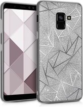 kwmobile telefoonhoesje voor Samsung Galaxy A8 (2018) - Hoesje voor smartphone - Glitter Vlakken design