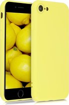kwmobile telefoonhoesje voor Apple iPhone SE (2022) / SE (2020) / 8 / 7 - Hoesje voor smartphone - Back cover in mat pastelgeel