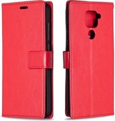 Voor Geschikt voor Xiaomi Redmi Note 9 5G Crazy Horse Textuur Horizontale Flip Lederen Case met Houder & Kaartsleuven & Portemonnee & Fotolijst (Rood)