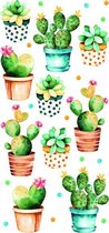 Crearreda Muurstickers Cactus 15 X 31 Cm Vinyl Groen 25-delig
