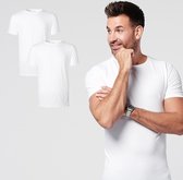 SKOT Fashion Duurzaam t-shirt heren round neck White 2 pack - Wit - Maat L